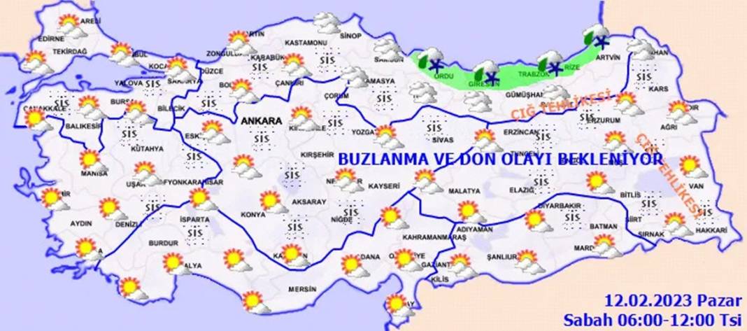 Depremin vurduğu 10 ilde buzlanma ve don tehlikesi! Meteoroloji detaylı hava durumu raporunu yayınladı 3